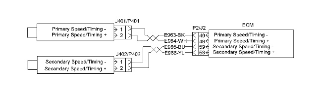 g01072831 C-10, C-12, C-15 and C-16 Industrial Engines - Engine Speed/Timing Sensor Circuit - Test C15 C15